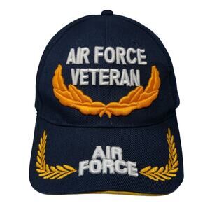 Air Force Veteran USA Baseball Cap Blue One Size Adjustable Embroidered 6 Panel